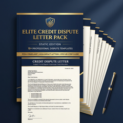 Elite Credit Dispute Letter Pack – Static Edition (21-Page PDF) | FCRA & FDCPA Dispute Letters (Printable Edition)