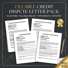Done-For-You Credit Dispute Letter Pack (Fillable Edition)